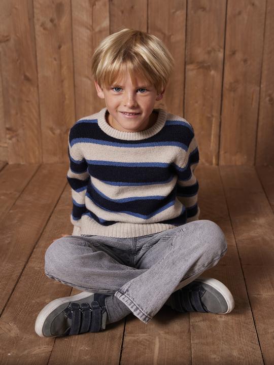 Image du produit Vertbaudet Flauschiger Pullover mit Streifen für Jungen (92)