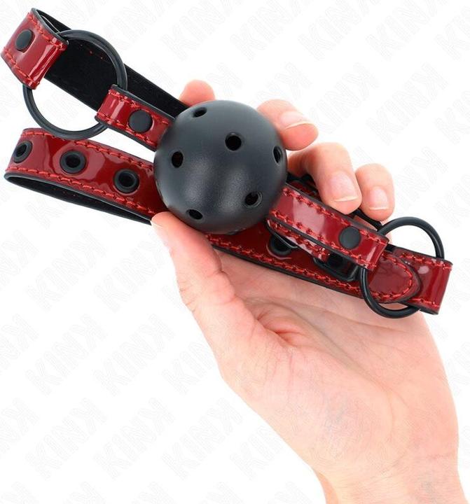 Productafbeelding Kink GLOSSY ARTIFICIAL LEATHER BALL 4.5 CM Knevel 63.5 X 2 CM AANPASBAAR 41 X 59 CM