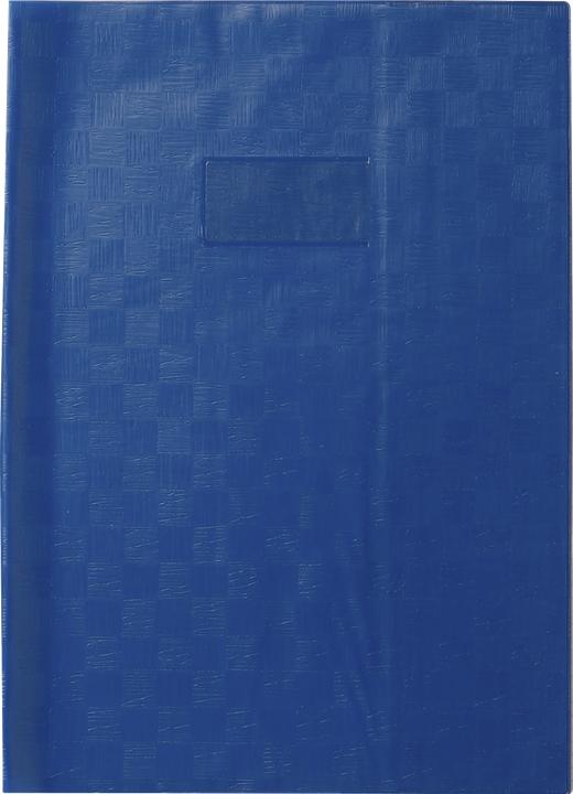 Image du produit Calligaphe Protège-cahiers grain madras avec rabats marque-pages PVC 22/100ème A4 - Bleu (909 feuilles)