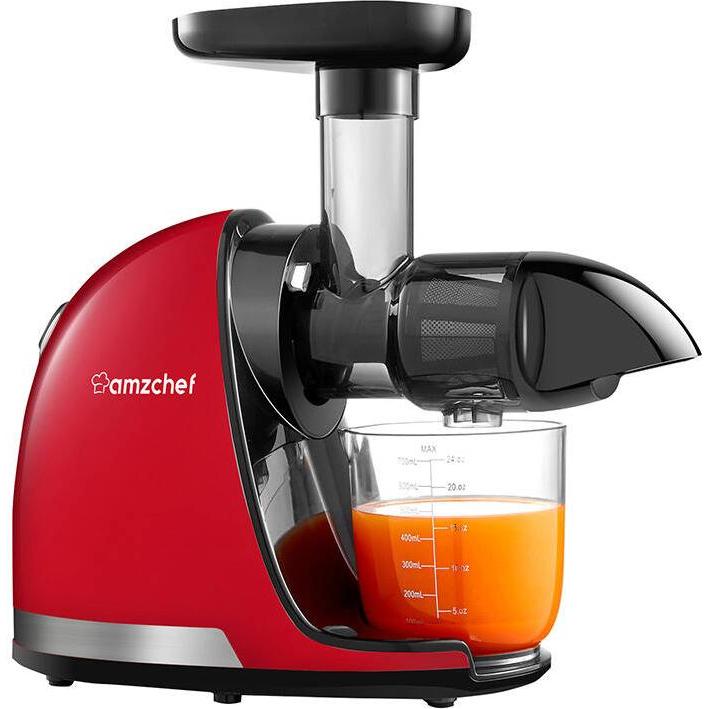 Amzchef Slow Juicer 1501-RD (Red), Entsafter, Rot