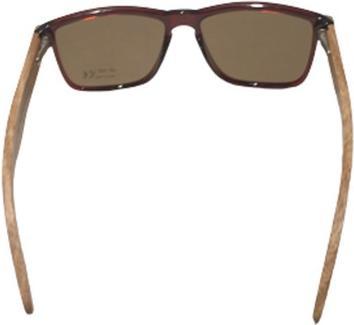 Produktbild Bekos Elegante braun getönte Sonnenbrille mit Zebra-Holzbügel