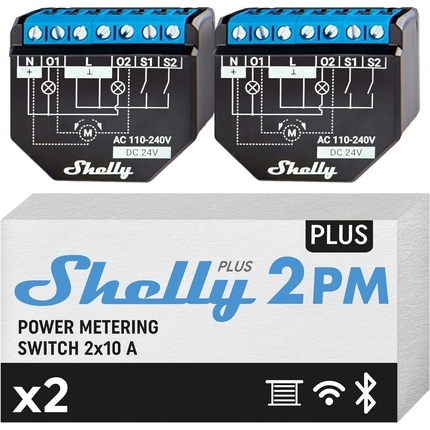 Image du produit Shelly Plus 2PM (Actionneur de commutation)