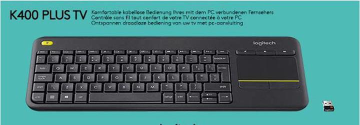 Immagine prodotto Logitech K400 Plus (DE, Senza fili)