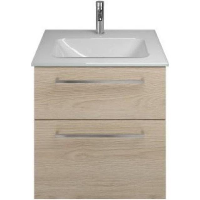 burgbad, Badmöbelset, Eqio Glas-Waschtisch inklusive Waschtischunterschrank, Breite 620 mm