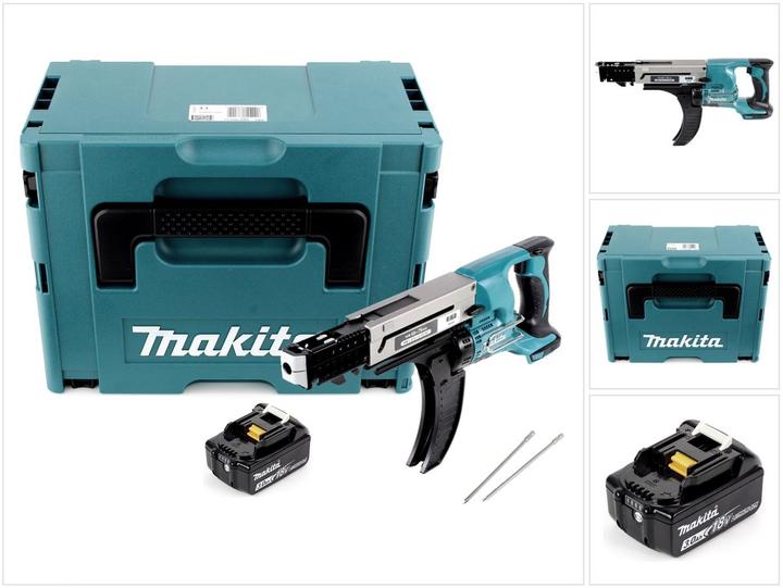Immagine prodotto Makita DFR 750 F1J Avvitatore a batteria con alimentatore automatico 18V 45-75mm + 1x Batteria 3,0Ah (Batteria ricaricabile)