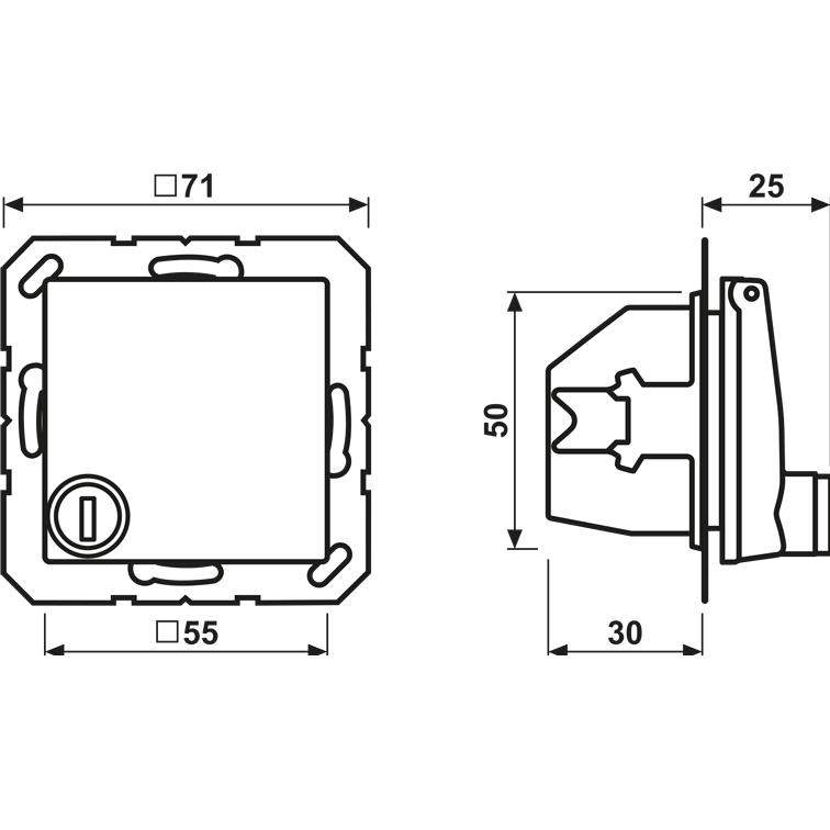 Thumbnail - JUNG, Steckdose, Steckdose 1f ws glz AS UP Klappd IP20 VP AS1520BFKLSL
