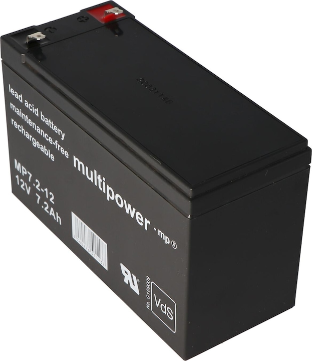 Actual product image Multipower Battery MP7.2-12, VDS approval (12 V, 7.20 Ah)