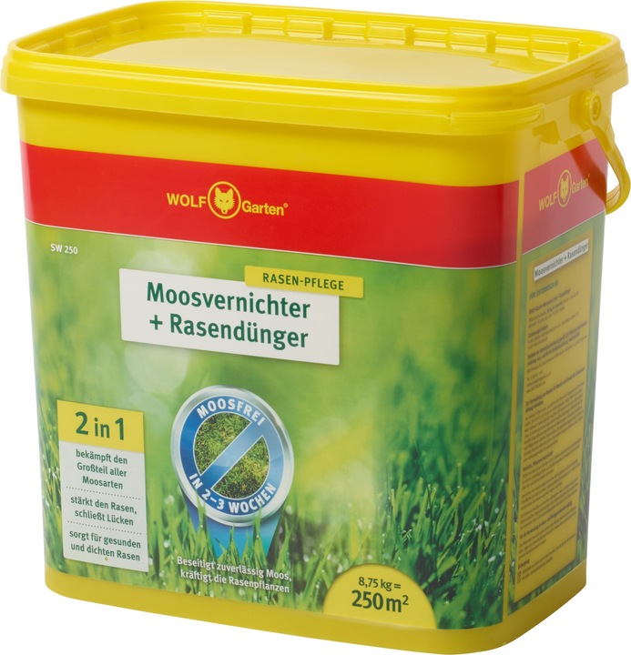Produktbild Wolf-Garten 2in1 Moosvernichter + Rasendünger SW 250 für 250m2 (8.75 kg)