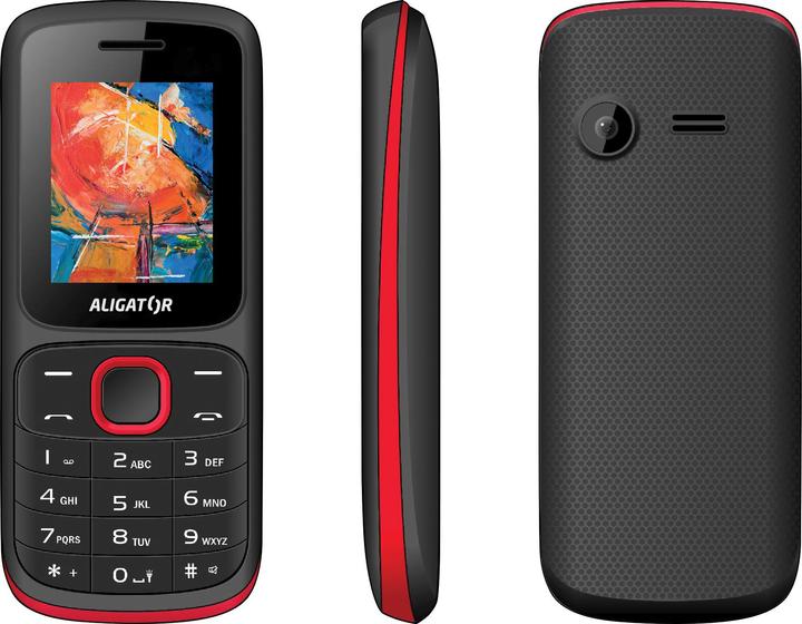 Actual product image Aligator D210 (1.8") Black, Red Senior phone (1.80", 2 Mpx, 2G)