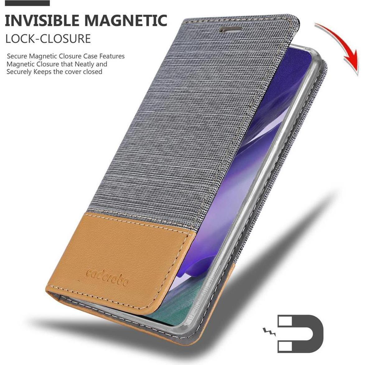 Thumbnail - Cadorabo Jeans Optik (Samsung Galaxy Note 20+), Smartphone Hülle, Grau, Braun