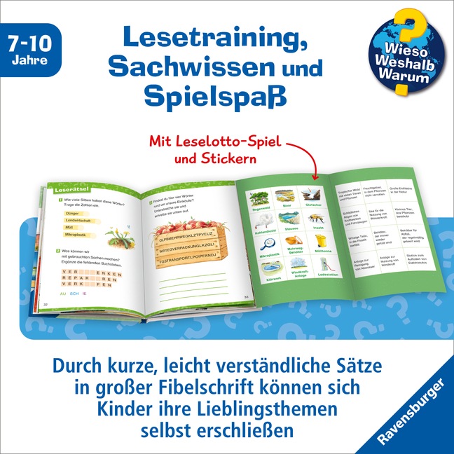 Immagine prodotto Ravensburger Wieso? Weshalb? Warum? Erstleser, Band 13: Umweltschutz (Tedesco, Carola di Caldaia, Svetlana Kilian, 2024)