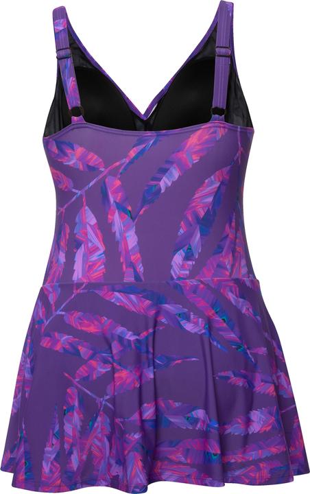 Image du produit Ulla Popken Robe de bain imprimé feuilles à bonnets souples, fronces, matière recyclée (48)