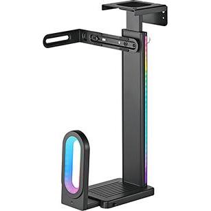 Ultradesk FLANK PC-Halterung unter dem Tisch, RGB-Hintergrundbeleu, schwarz, Accessori per case PC