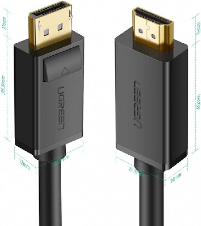 Image du produit Ugreen DisplayPort – HDMI (5 m, DisplayPort, HDMI, 1.4)