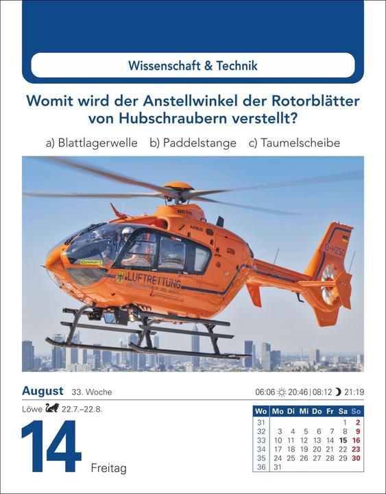 Produktbild Harenberg Allgemeinbildung Tagesabreisskalender 2026 - Das tägliche Wissens-Quiz