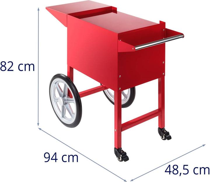 Produktbild Royal Catering Popcornwagen Popcornmaschine Rcpw 16E Popcorntrolley Stahlblech 37X51 cm