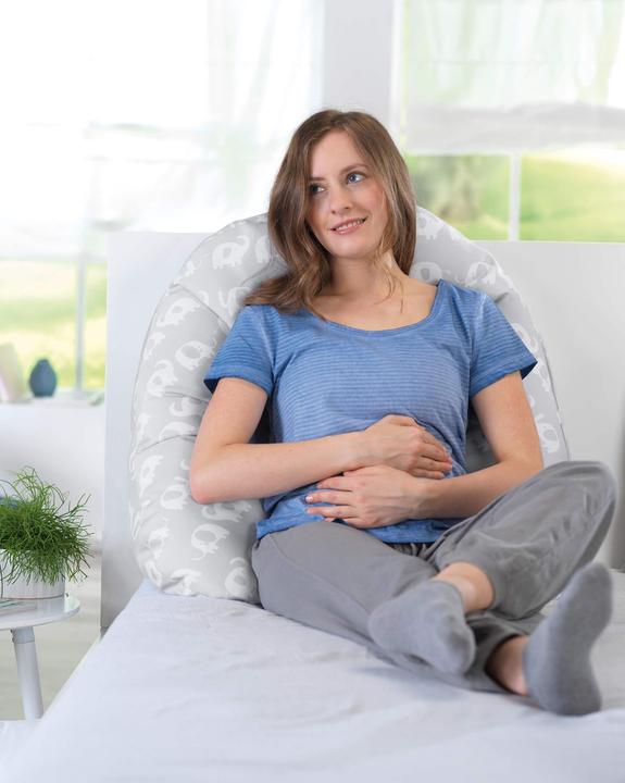 Actual product image Theraline Nursing Pillow "The Comfort" with Spelt Filling incl. Cover 180 cm (180 cm)