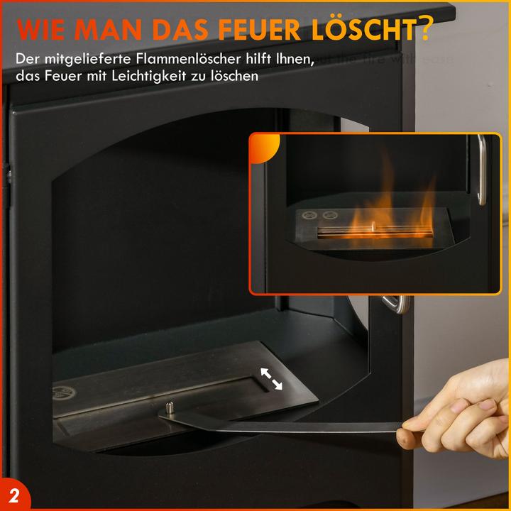 Actual product image Homcom Ethanol fireplace