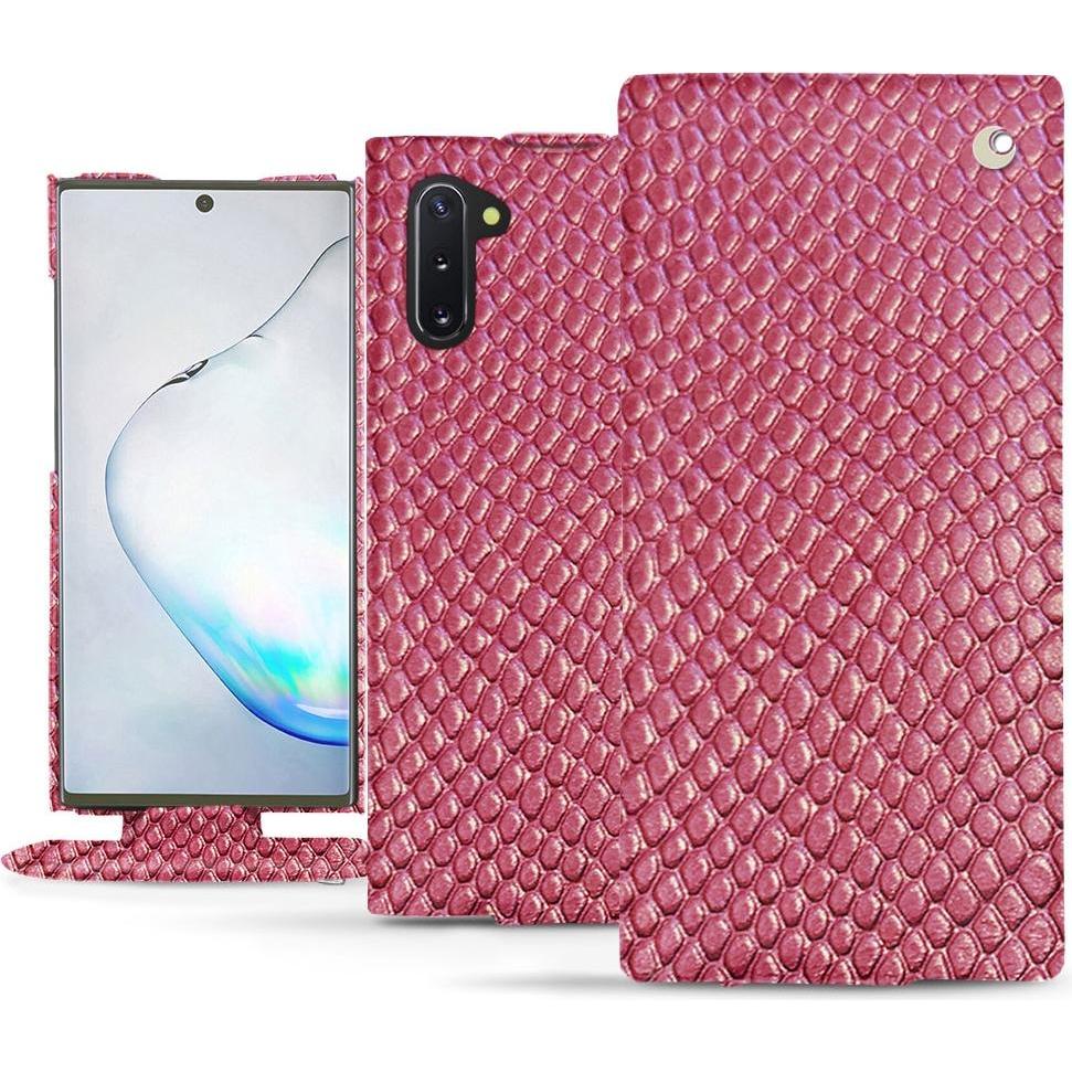 Noreve Lederschutzhülle vertikal (Samsung Galaxy Note 10), Smartphone Hülle, Rosa