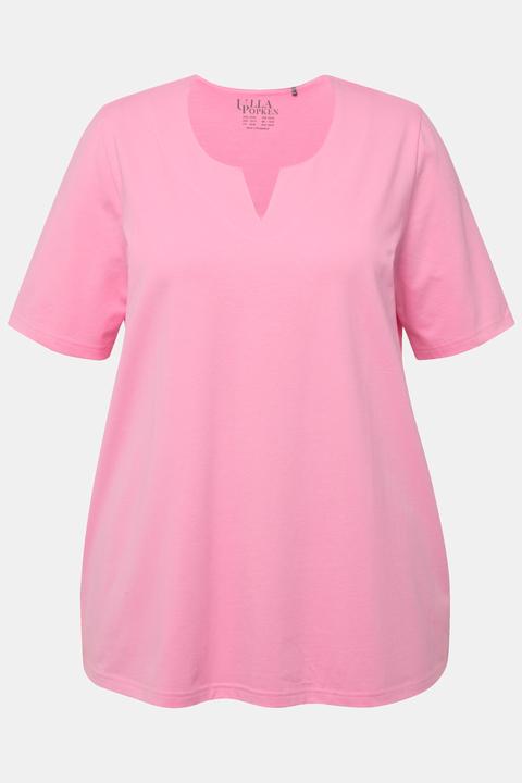 Actual product image Ulla Popken Essential Notch Neck Stretch Tee (54)