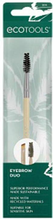 Actual product image EcoTools Eyebrow Brush Duo Tame Sculpt Fill Brows Multipurpose Gel Powder Cream Dual-Ended Spoolie A (Eyebrows)