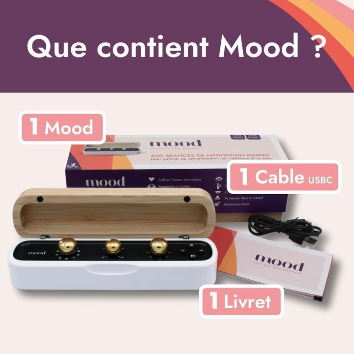 Actual product image Morphee Guided Meditation Box for Well-Being and Relaxation with 600 Audio Sessions