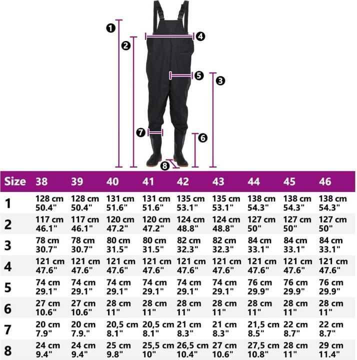 Actual product image VidaXL Waders with boots (40)