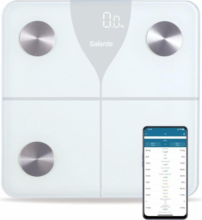 Actual product image Evolveo Salente SlimFit, osobná diagnostická fitness váha, Bluetooth, oil (180 kg)