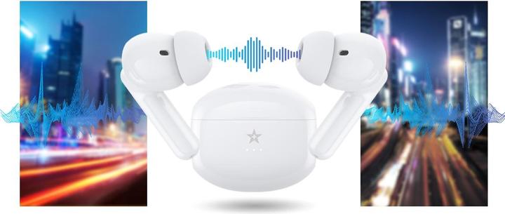 Produktbild Giewont RealSound PRO ANC ENC GWS800-2 kabellose Kopfhörer, weiss (Aktive Geräuschunterdrückung, 5.50 h, Kabellos)