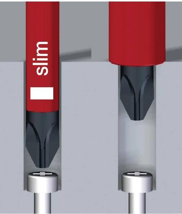 Produktbild Wiha SoftFinish electric slimFix (Pozidriv-Kreuzschlitz (PZ), Schlitzschrauben)