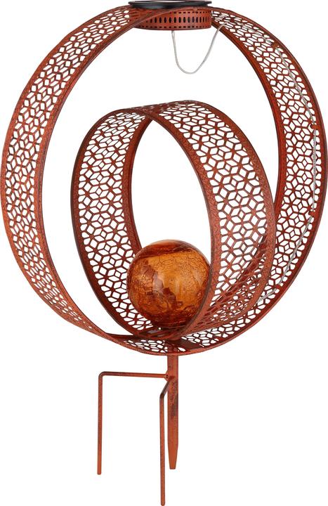 Actual product image Globo Solar Light Metal Rust Look, 1xled (IP44)