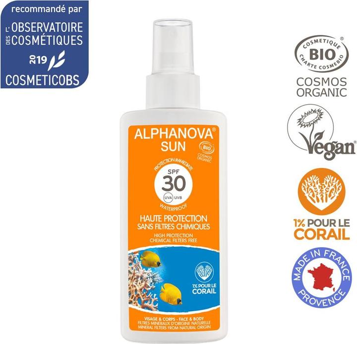 Produktbild Alphanova SUN Spray Bio SPF30 ohne Nanopartikel liq (Sonnenspray, SPF 30, 125 ml, 125 g)
