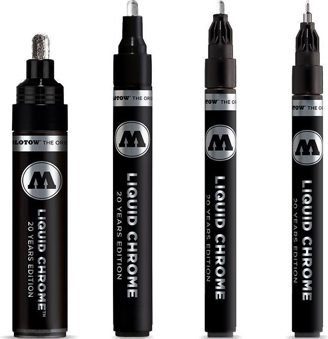 Molotow Jeu de marqueurs Chrome liquide 4 pièces