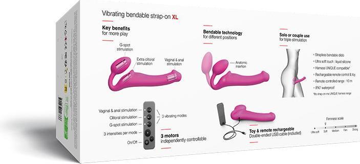 Actual product image Strap-on-me Vibrating Bendable (XL)