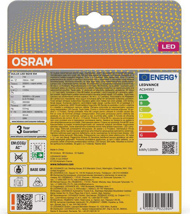 Immagine prodotto Osram Dulux Sq (GR8, 720 lm, 1x)