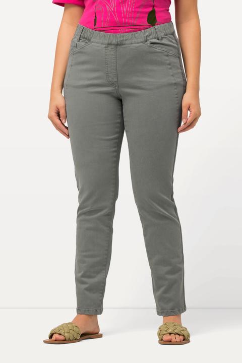 Actual product image Ulla Popken Ribbon Trim Color Wash Jeans (46)