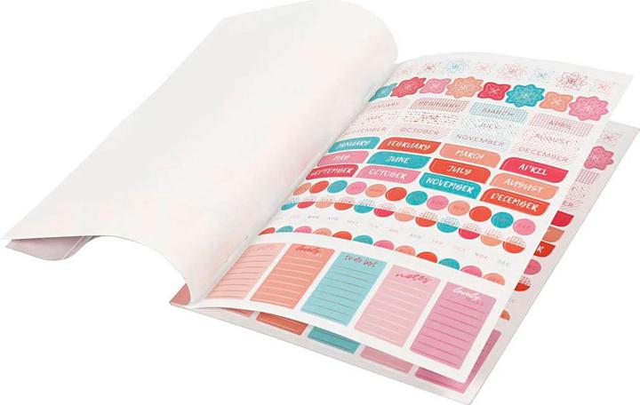 Actual product image Creativ Company Sticker book watercolour A5 for planner, 578 pieces.