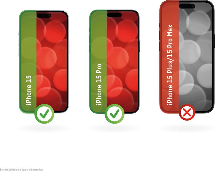 Produktbild Displex Real Glass, Full Cover Panzerglas (1 Stück, Apple iPhone 15 Pro)