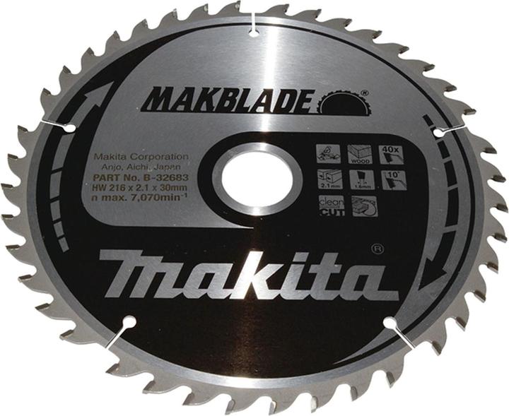 Image du produit Makita MAKBLADE lame de scie 216x30x40Z