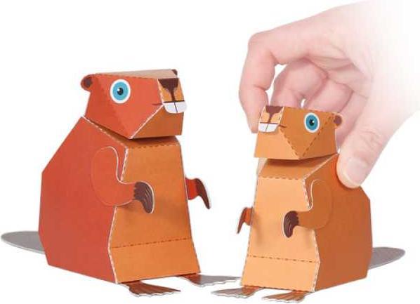 Actual product image Pukaca Paper toys. Maxi Beaver (1 x)
