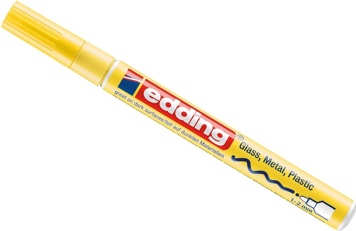Immagine prodotto Edding 751 - Marcatore di vernice (Giallo, 1 mm, 10 x)