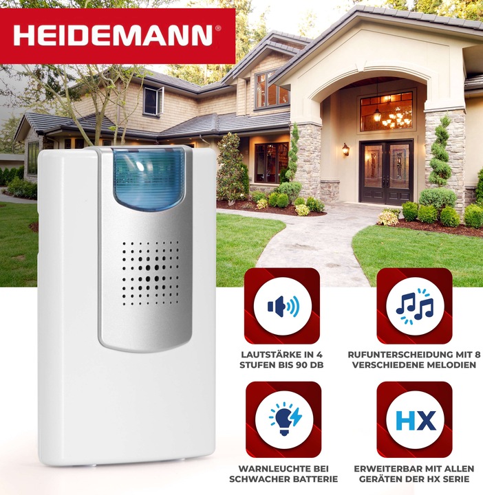 Actual product image Heidemann Wireless chime set HX Flashlight (with flashlight) (Wireless)
