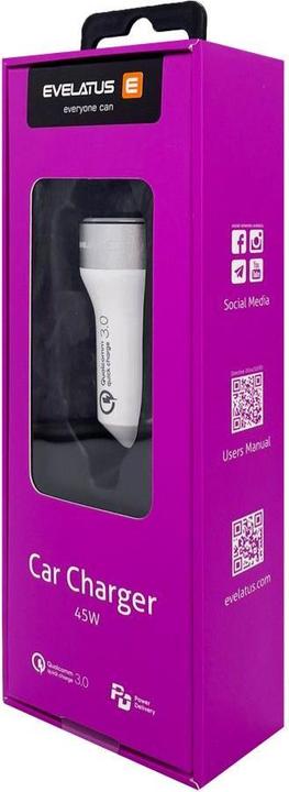 Produktbild Evelatus Quick Car Charger QCC03, QCC03WH