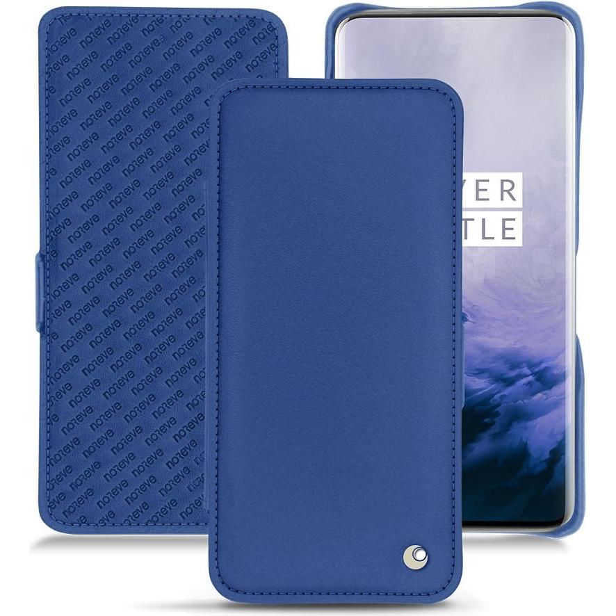 Noreve Lederschutzhülle horizontal (OnePlus 7 Pro), Smartphone Hülle, Blau