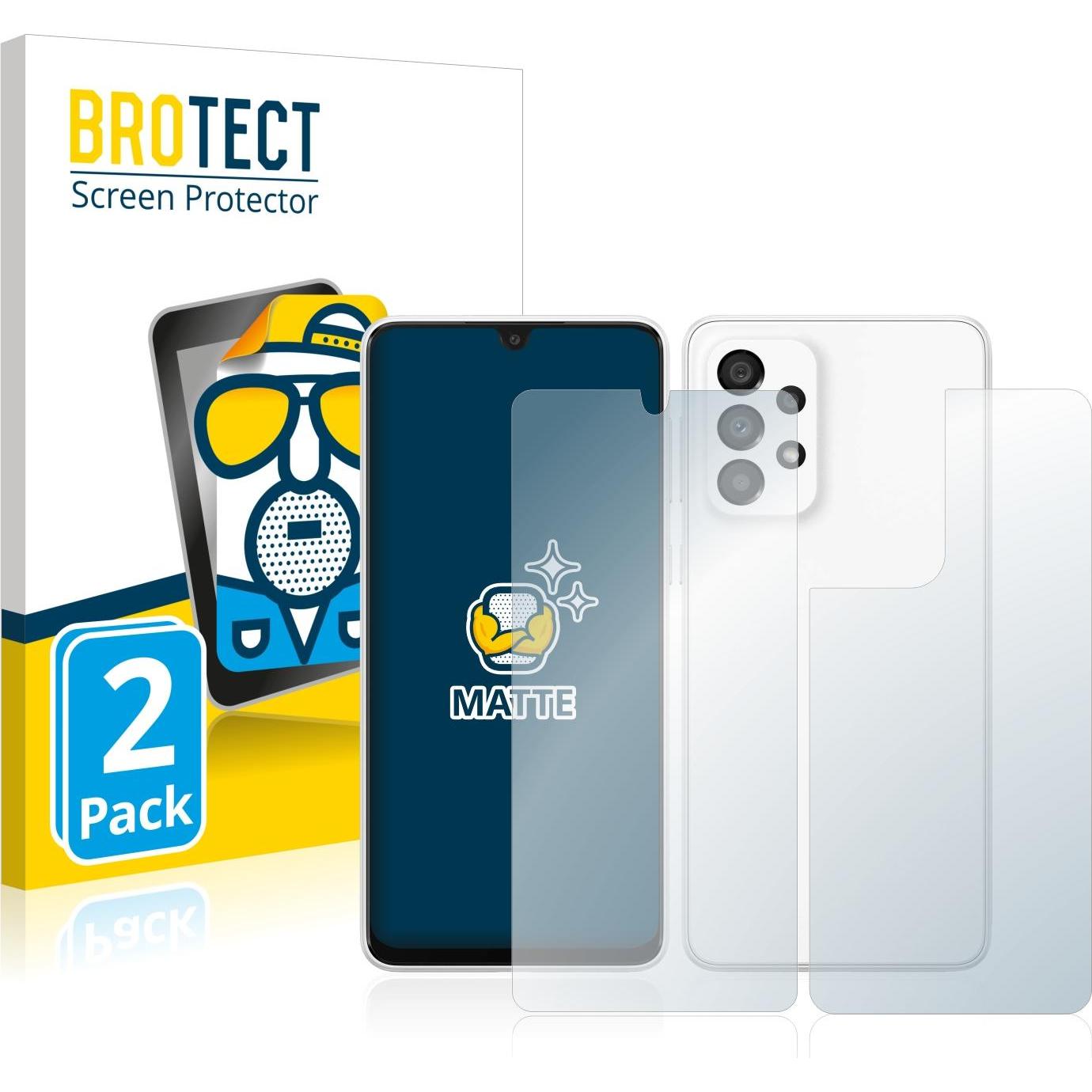 BROTECT Entspiegelungs-Schutzfolie Displayschutz Matt (2 Stück, Samsung Galaxy A33 5G), Smartphone Schutzfolie, Grau