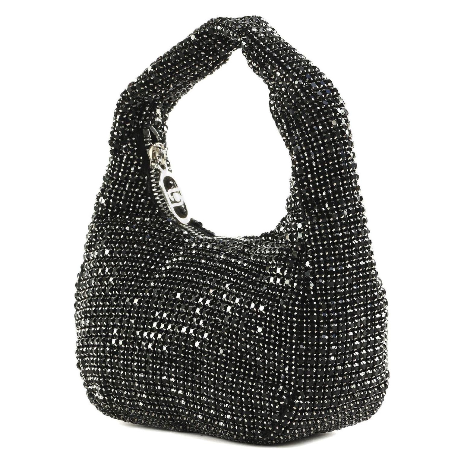 Liu Jo, Damen, Handtasche, Sera Hobetto Strass Handbag, Schwarz