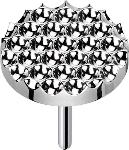 Produktbild Star Piercing Threadless gepunkteter Diamantschliff Scheibe silber (ohne Messing, Titan G23)