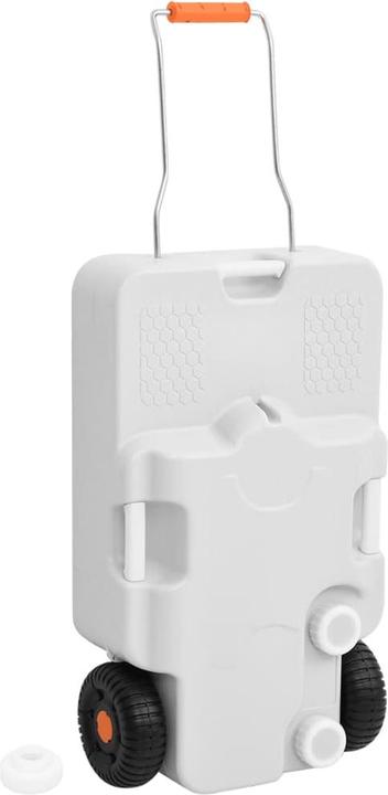 vidaXL Serbatoio d'acqua da campeggio con ruote 30 L Grigio