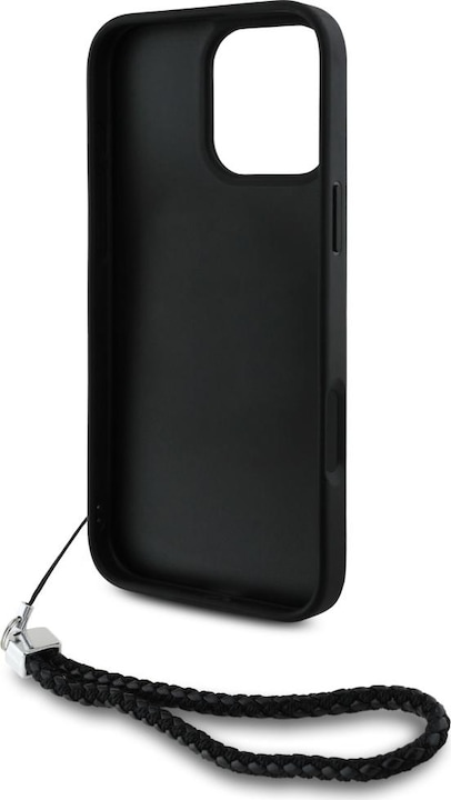 Produktbild Karl Lagerfeld Case Quilted Initial Logo & Chain Strap for iPhone 16 Pro black (Apple iPhone 16 Pro)