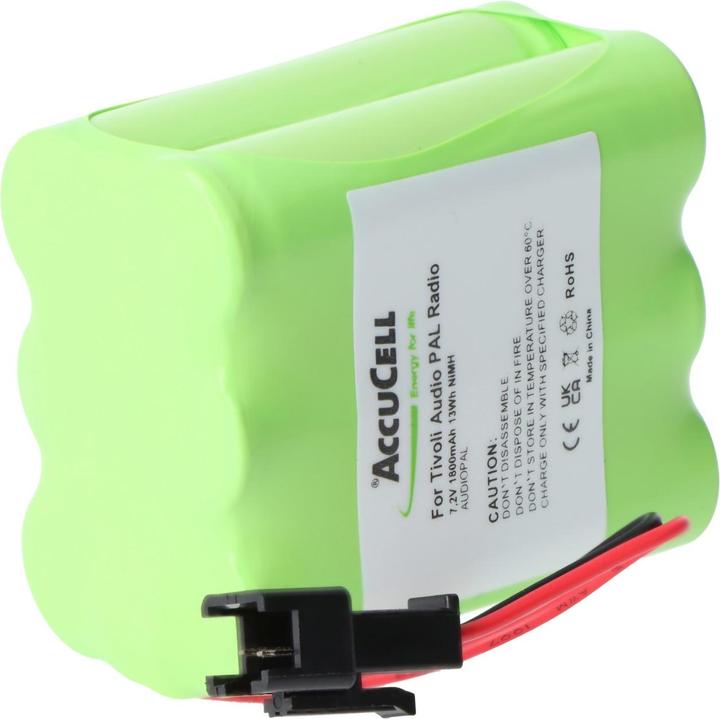 Image du produit AccuCell Batterie compatible avec Tivoli Audio PAL Radio, iPAL Radio, MA-1, -2,-3 avec 1800mAh